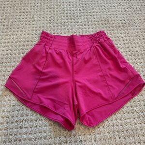 Lululemon Pink Hotty Hot Shorts 4’’